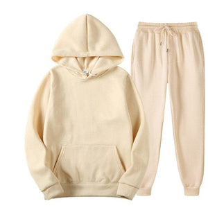 Parine Khaki / S Komplet Dresowy Męski Z Kapturem W Jednolitym Kolorze