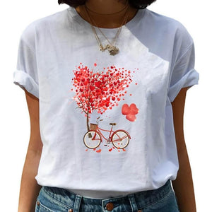 Biały T-shirt Z Grafiką - Parine