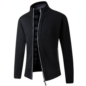Parine black / XXL Zimowy Kardigan Męski Z Bawełny