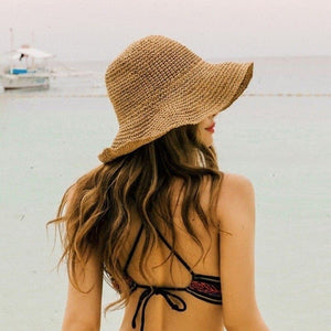 parine.pl NA PLAŻĘ > KAPELUSZE I BANDANY Damski Kapelusz Plażowy Ze Słomy