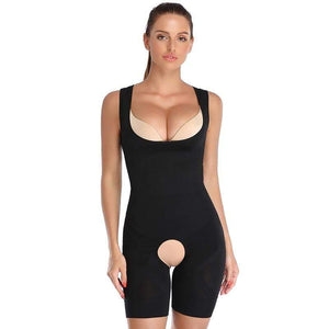 parine.pl 1578 Czarny / S-M Jednolite Wyszczuplające Body