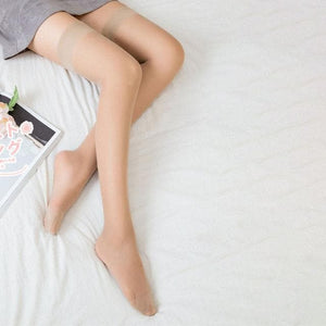 parine.pl 215 Beżowy / M-XL Klasyczne Jednolite Pończochy