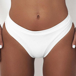 parine.pl 211 Biały / XXL Klasyczny Jednolity Dół Bikini