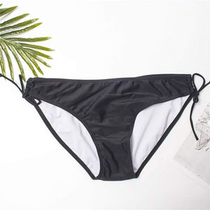 parine.pl 211 Czarny / XL Klasyczny Wiązany Dół Bikini