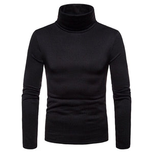 parine.pl Czarny / M Longsleeve Męski Z Golfem W Jednolitym Kolorze