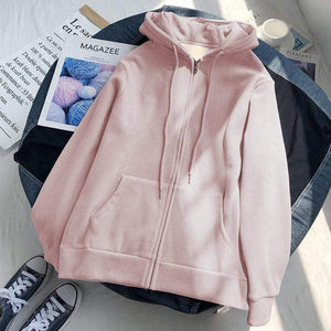 parine.pl Odzież > Bluza Różowy / XXL Rozpinana Bluza Z Kapturem
