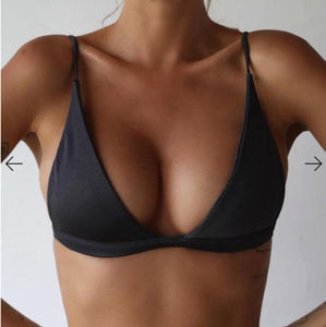 parine.pl 211 Czarny / S Trójkątna Góra Od Bikini Z Push Upem