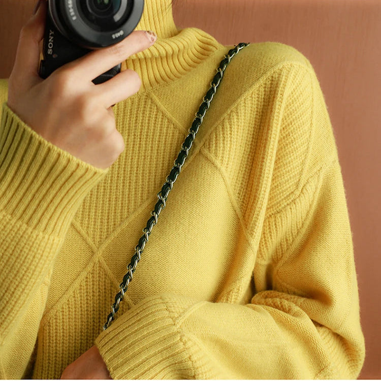 Sweter Wełniany Z Geometrycznym Wzorem