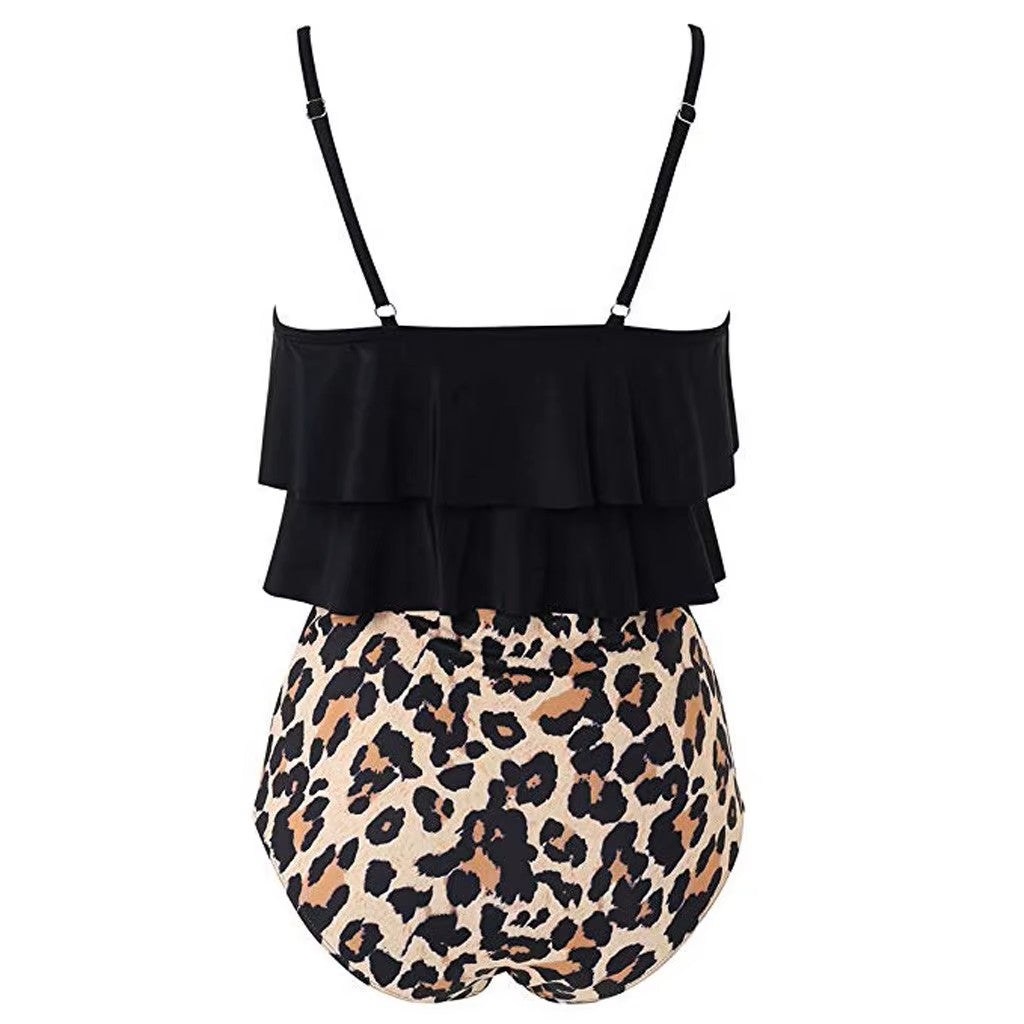 Jednoczęściowy Kostium Kąpielowy Plus Size Z Falbanką