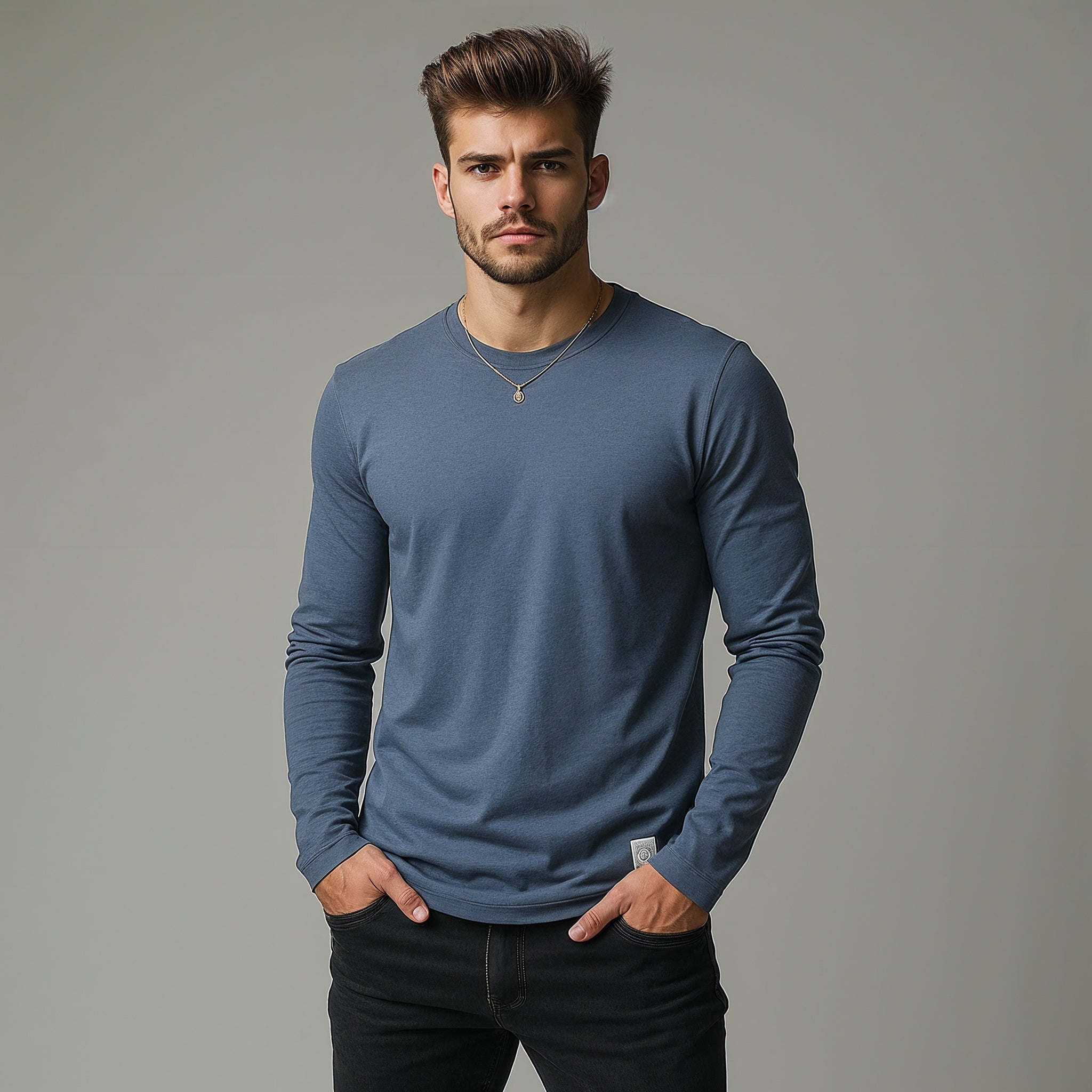 Klasyczny Bawełniany Longsleeve