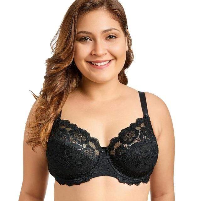 Koronkowy Biustonosz Plus Size - Laranka.