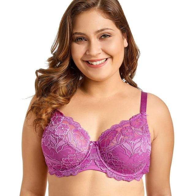 Koronkowy Biustonosz Plus Size - Laranka.