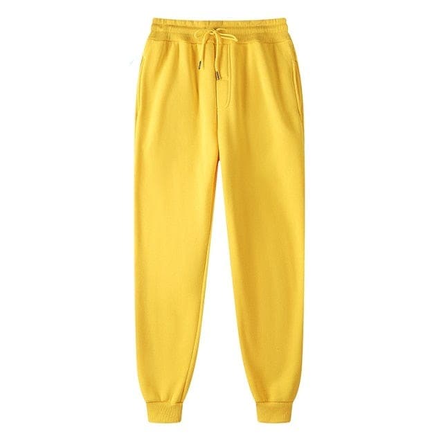 Parine 4XL / Yellow / China Długie Bawełniane Spodnie Dresowe Męskie