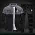 Parine FK065 Dark Grey / XXL Dwukolorowy Komplet Dresowy Męski