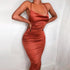 Parine Orange red / M Elegancka Sukienka
