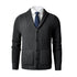 Parine China / Dark Grey / 6XL Elegancki Wełniany Kardigan Męski