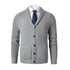 Parine China / gray / S Elegancki Wełniany Kardigan Męski