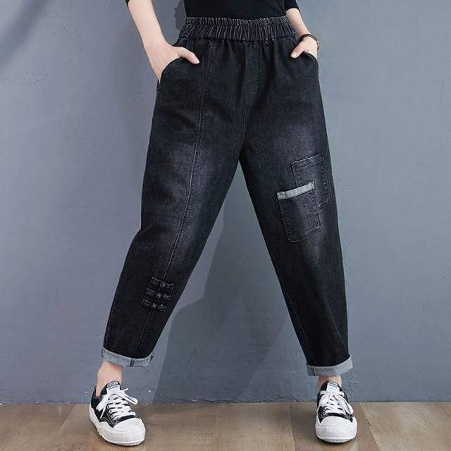 Parine black / M Jeansy