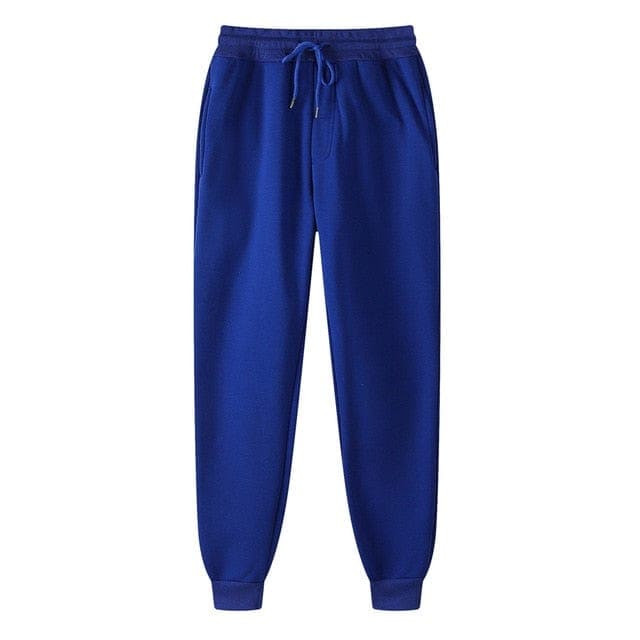 Parine M / Blue / China Jednolite Klasyczne Spodnie Dresowe Męskie