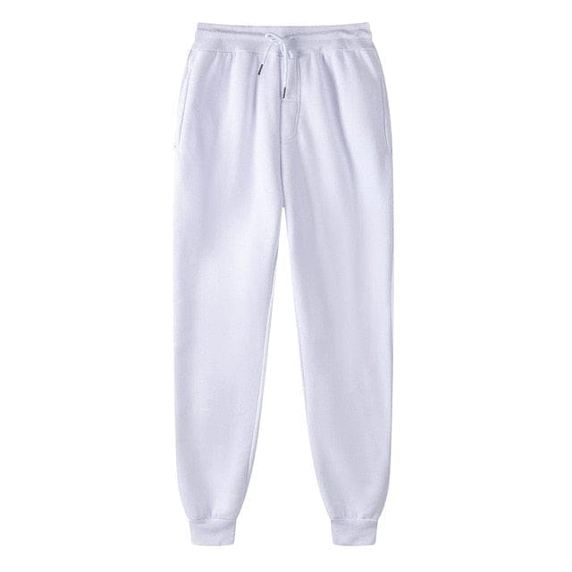 Parine S / White / China Jednolite Klasyczne Spodnie Dresowe Męskie