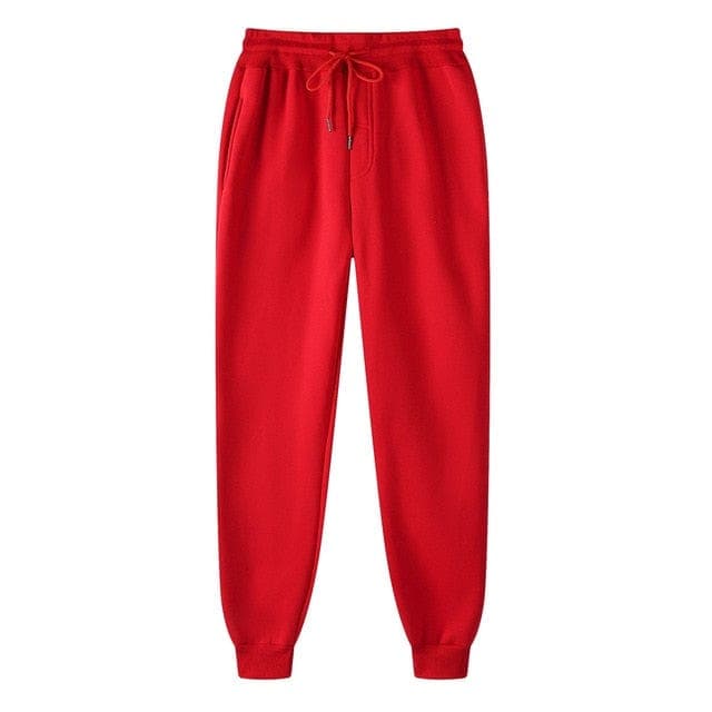 Parine XL / Red / China Jednolite Klasyczne Spodnie Dresowe Męskie