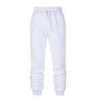 Parine XXXL / white Klasyczne Spodnie Dresowe Męskie Z Bawełny