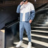 Parine Blue / XXL / China Komplet Dresowy Męski Z Kapturem I Kieszeniami