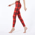 Parine PD186 Red grid / M Legginsy 2