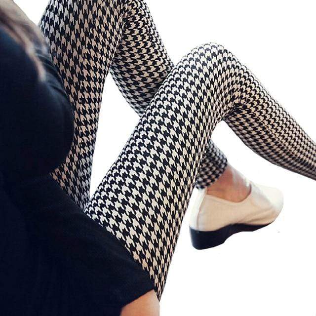 Parine houndstooth / M Legginsy 6