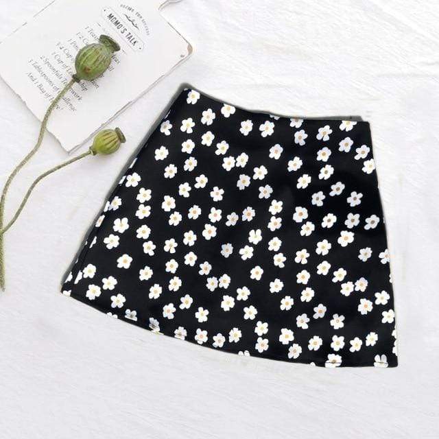 Parine black flower / M Spodnica
