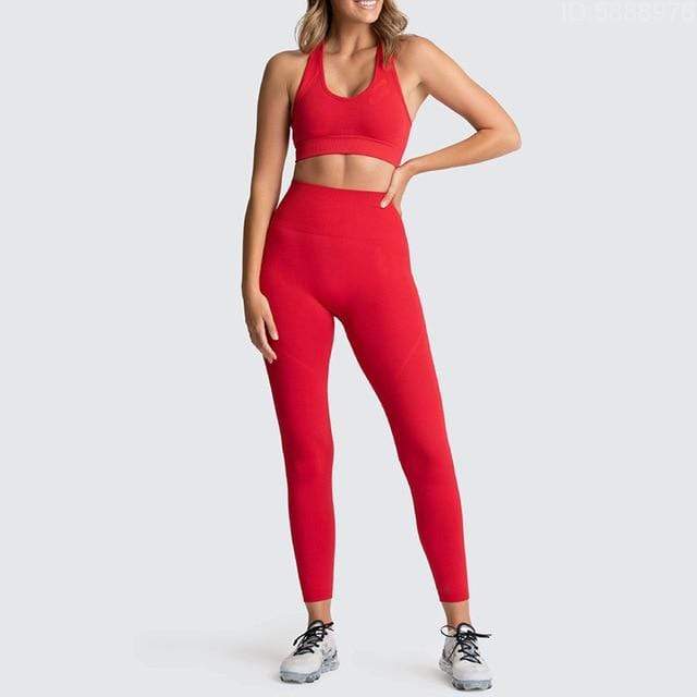 Parine 02Red Set / L Sports leggins