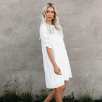 Biała Sukienka Oversize - Parine