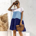 Parine Deep Blue / 2XL Sukienka W Pasy