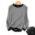 Parine One Size / Black Neck Striped Sweter (No size)