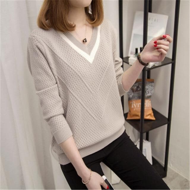 Parine S / light grey Sweter