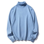 Parine Blue / XL Szeroki Sweter Męski W Jednolitym Kolorze