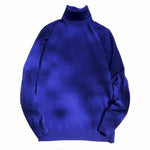 Parine Dark blue / M Szeroki Sweter Męski W Jednolitym Kolorze