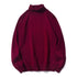Parine Red / 4XL Szeroki Sweter Męski W Jednolitym Kolorze