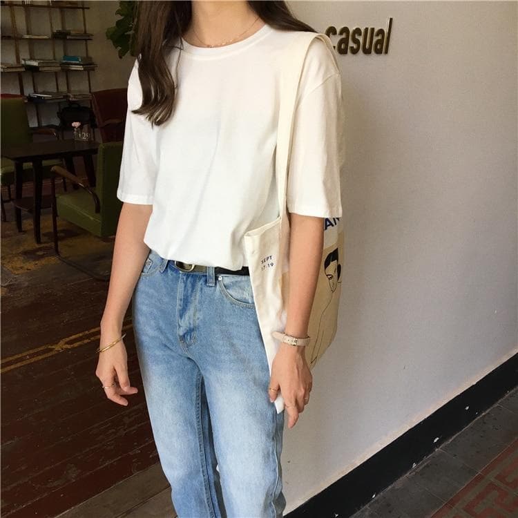 Bawełniany T-shirt Oversize - Parine