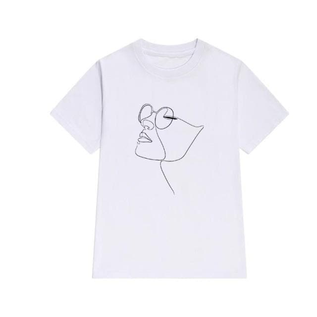 Biały T-shirt Z Grafiką - Parine
