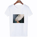 Biały T-shirt Z Nadrukiem - Parine