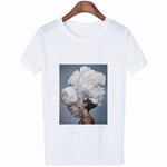 Biały T-shirt Z Nadrukiem - Parine