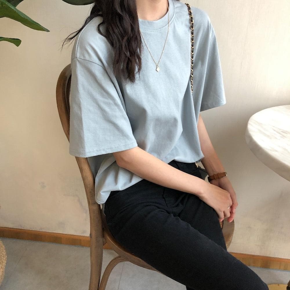 Bawełniany T-shirt Oversize - Parine