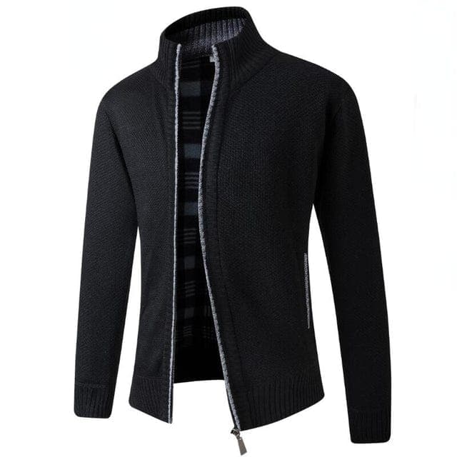 Parine black / XXL Zimowy Kardigan Męski Z Bawełny