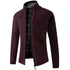 Parine Red wine / 4XL Zimowy Kardigan Męski Z Bawełny