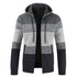 Parine Dark Gray / XXL Zimowy Kardigan Męski Z Kapturem W Paski