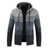 Parine Light Gray / XL Zimowy Kardigan Męski Z Kapturem W Paski
