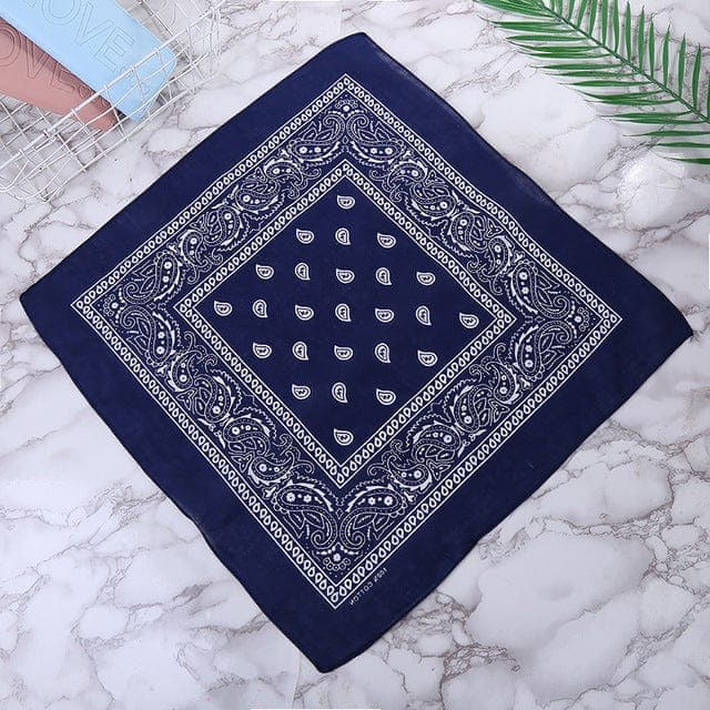 parine.pl Granatowy Bawełniana Bandana W Stylu Boho