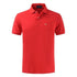 parine.pl Czerwony / 4XL Bawełniane Polo Męskie W Jednolitym Kolorze