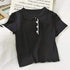 Bawełniany T-shirt Z Kołnierzykiem - Parine